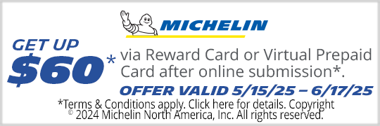 Get Up to $60 When You Purchase 4 Michelin Tires
