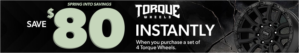 Save $80 Instantly on Four Torque Wheels