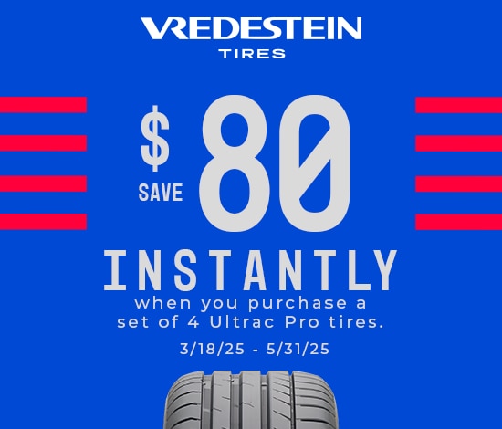 Save $80 Instantly on Four Vredestein Ultrac Pro Tires