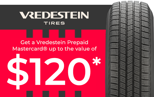 Get Up to a $120* Vredestein Prepaid Mastercard®