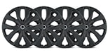 Set of 4 - PRT-1052 Style Matte Black ABS+PC Material