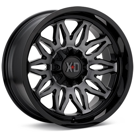 XD Wheels XD859 Gunner Black Machined w/Grey Tint