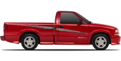 Vehicle in session - 2001 Chevrolet S10 2wd Xtreme  Red