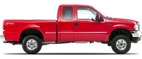 Vehicle in session - 2006 Ford F250 Super Cab 4wd  Red