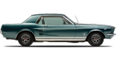 Vehicle in session - 1965 Ford Mustang 5-Lug  Teal