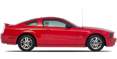 Vehicle in session - 2006 Ford Mustang Coupe Pony Package  Torch Red