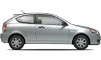 Vehicle in session - 2007 Hyundai Accent GS Hatchback  Platinum Silver