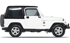 Vehicle in session - 1992 Jeep Wrangler  White-Black